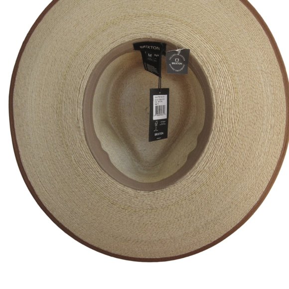 Unisex Brixton Tan and Brown Wide Brim Hat. New Without Tag. - Picture 4 of 8